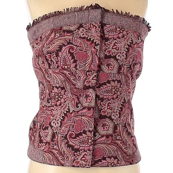 True Meaning Two Piece Skirt/Top Set in Paisley Brocade w/Contrasting Trim-Sz 6 - Picture 10 of 13